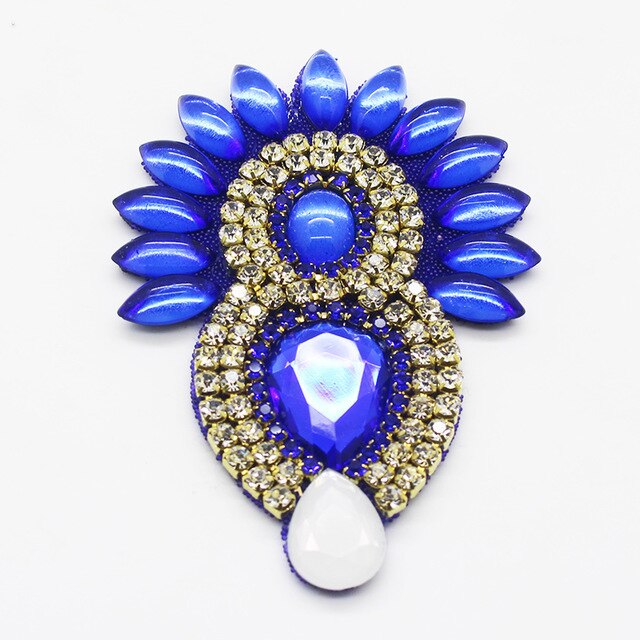 2Pcs60*90Mm Prachtige Steentjes Decal Decoratie, Kleding Naaien Decoratie, Ambacht Decoratie, Partij Decoratie: 4