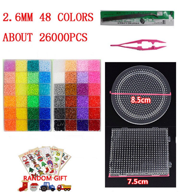 24 / 72 Colors 5mm hama Beads/ Iron Beads diy Puzzles 2.6mm Education Beads 100% Guarantee perler Fuse beads diy toy: 2.6mm 26000pcs