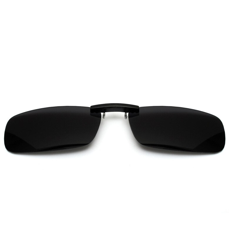Effektivt unisex polariseret klip på solbriller nærsynet kørsel nattesyn linse anti-uva cykling ridning solbrille klip: Mørkegrå