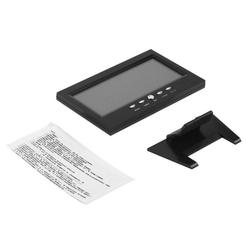 LCD Screen Digital Clocks Thermometer Indoor Humidity Monitor Electronic Display Temperature Voice Control Alarm Clock Calendar