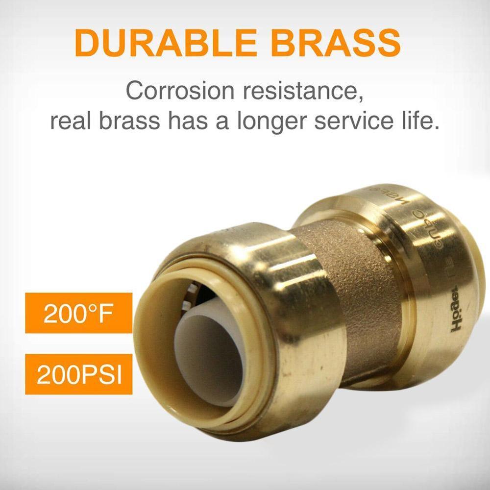 Straight Coupling Pipe Fittings Push 1/2 Lead-free Compression Brass Tube Pipe Compression oil Ferrule Tube brass Fitting F4J7
