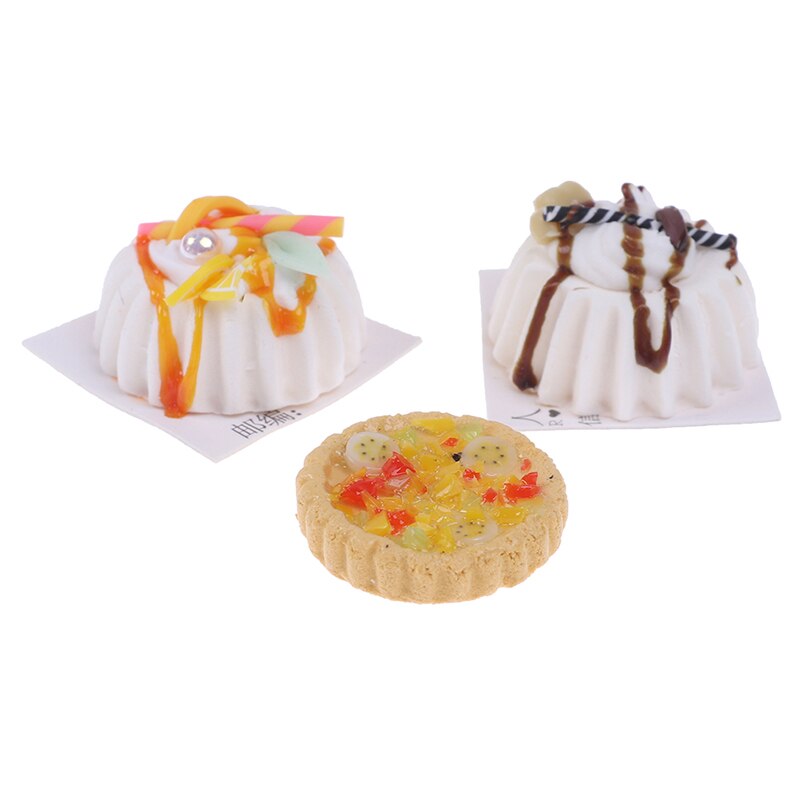 1：12 Dollhouse Miniature Food Pizza Chocolate Cakes Doll House Accessories Model