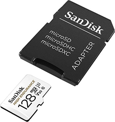 SanDisk High Endurance-microSD card for video surveillance, 128 GB, White