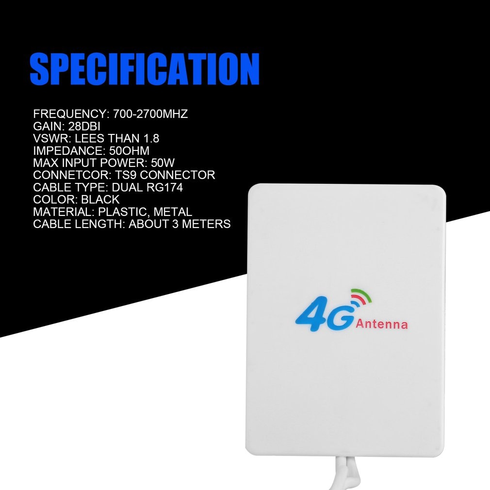 3G 4G LTE antena TS9 conector 4G LTE Router antena 3G antena externa con Cable de 3M para Huawei