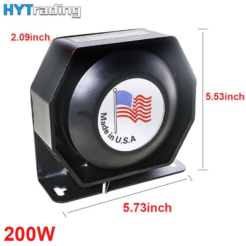 400W 16 Sound Car Siren Spealer and Truck Warning Alarm Police Siren Horn Ambulance Emergency Electronic Horn Kit PA MIC System: 1pc horn B