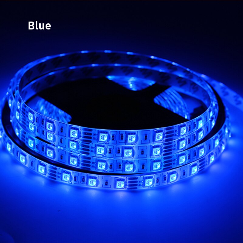 12V luces LED 12V LED tira RGB 2835 cinta de luz LED RGB NO impermeable 5M 12V 60LEDs RGB tira de cinta Flexible de TV de fondo: Blue