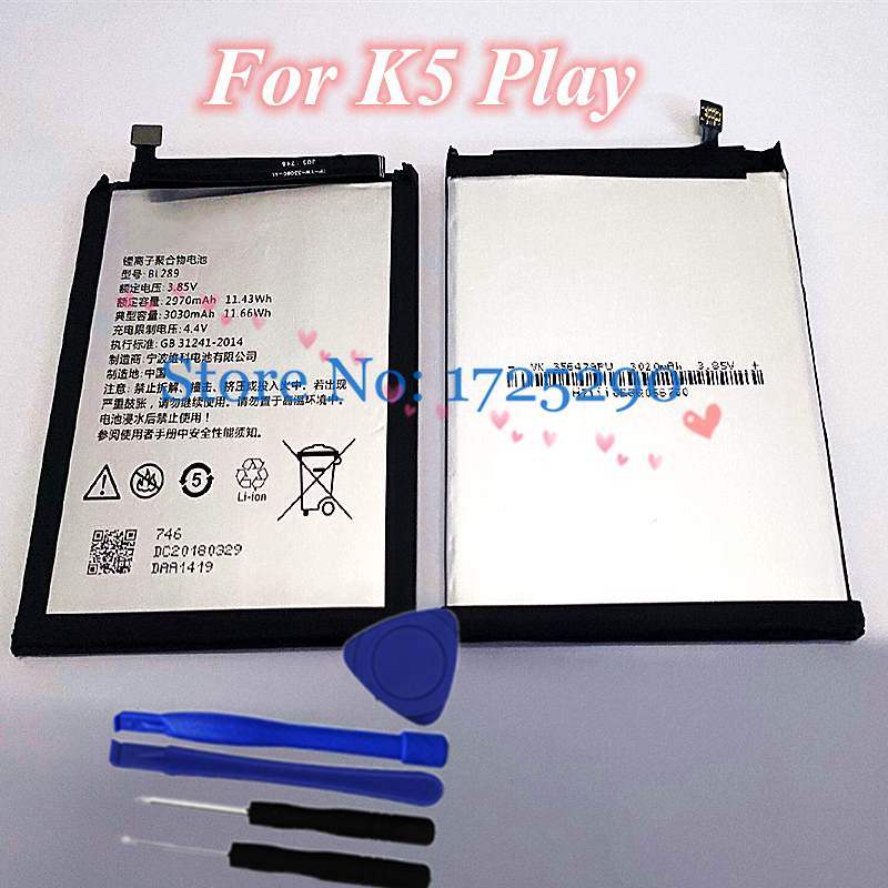 Batterie pour Lenovo K5 Play BL289 3030mAh, outils inclus