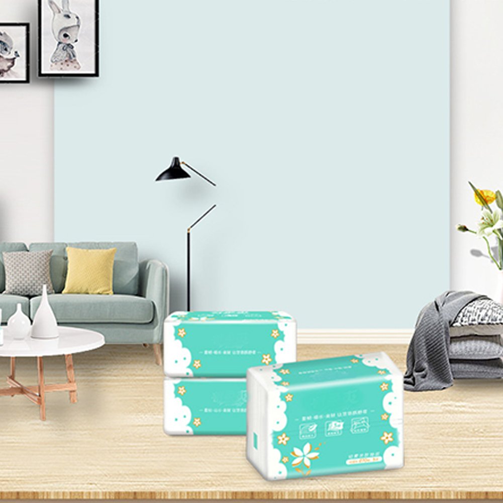 12 Bags 3 Layers Facial Tissue Paper Soft Primary Wood Pulp Pumping Paper Toilet Paper Napkin Paper Household Nakin Paper