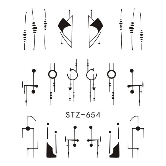 Full Beauty-autocollants pour les ongles, autocollants dégradé violet clair, fleur, Rose, pour filigrane, pour manucure, CHSTZ633-650: STZ654