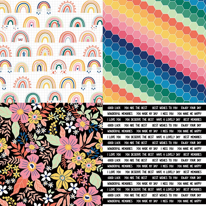 KSCRAFT 12 Sheets Sunshine Scrapbooking Pads Paper Origami Art Background Paper Card Making DIY Scrapbook Paper Craft