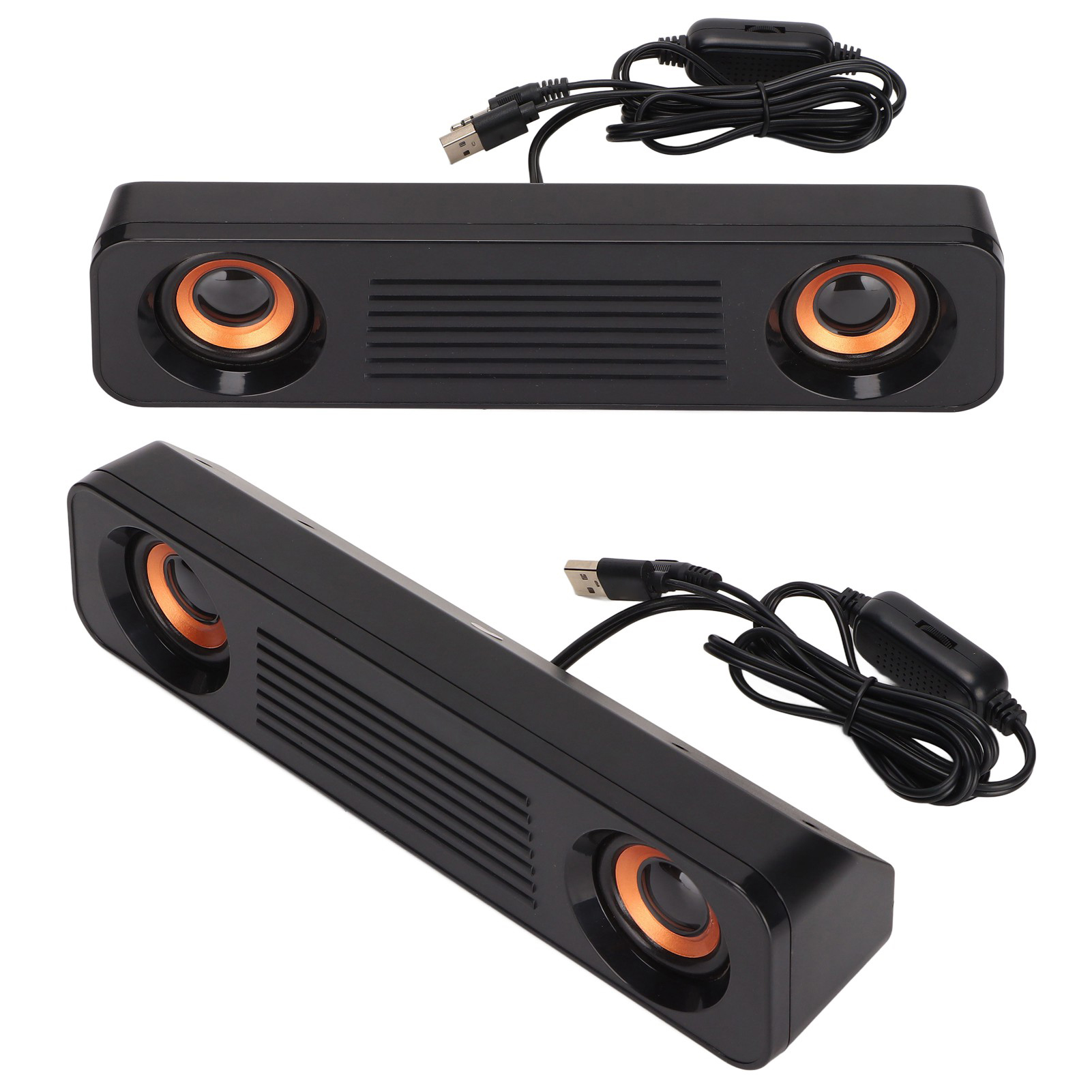 Caixa de som longa hi-fi com som surround, 3.5mm plugs, design requintado, portátil e com fio, para tv e computador.