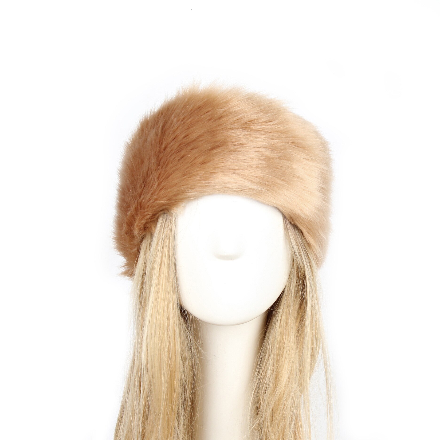 17 farver imiteret pels pandebånd kvinder vinter hatte varm pels faux bomber fluffy russiske kasketter øreværn pige udendørs ski sne ørevarmer: 04