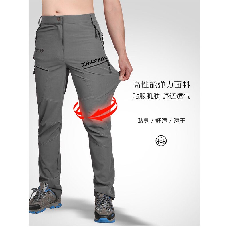 Daiwa Vissen Broek Waterdichte Outdoor Mannen Broek Ademend Snel Droog Daiwa Casual Broek Stretch Camping Vissen Kleding