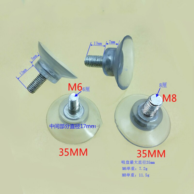 M6 m8 skruer på fodpude ben sygere sugekop klar pvc justerbar bundbredde 35mm indskruningsbord nivellering glidefødder fod fod