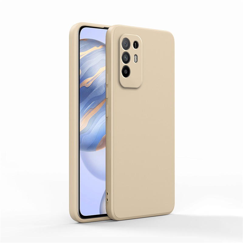 Originele Soft Case voor OPPO A94 A95 5G Coque Camera Bescherming Dunne Vierkante Vloeibare Siliconen Luxe Klassieke Schokbestendige Cover Funda: Microvezel / Lavendel