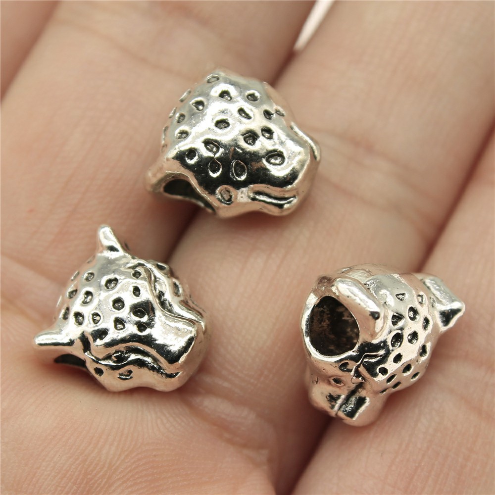 10 stk anheng med anheng med leopardhode til dyr til å lage smykker til å lage armbånd, halskjede: 12 x 11 x 9mm- sølv