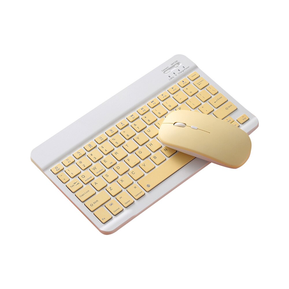 Tablet Bluetooth Keyboard for Ipad Air 3 4 7 8th Generatie Pro 11 12.9 Bluetooth Toetsenbord for Xiaomi Samsung Android windows: Gold
