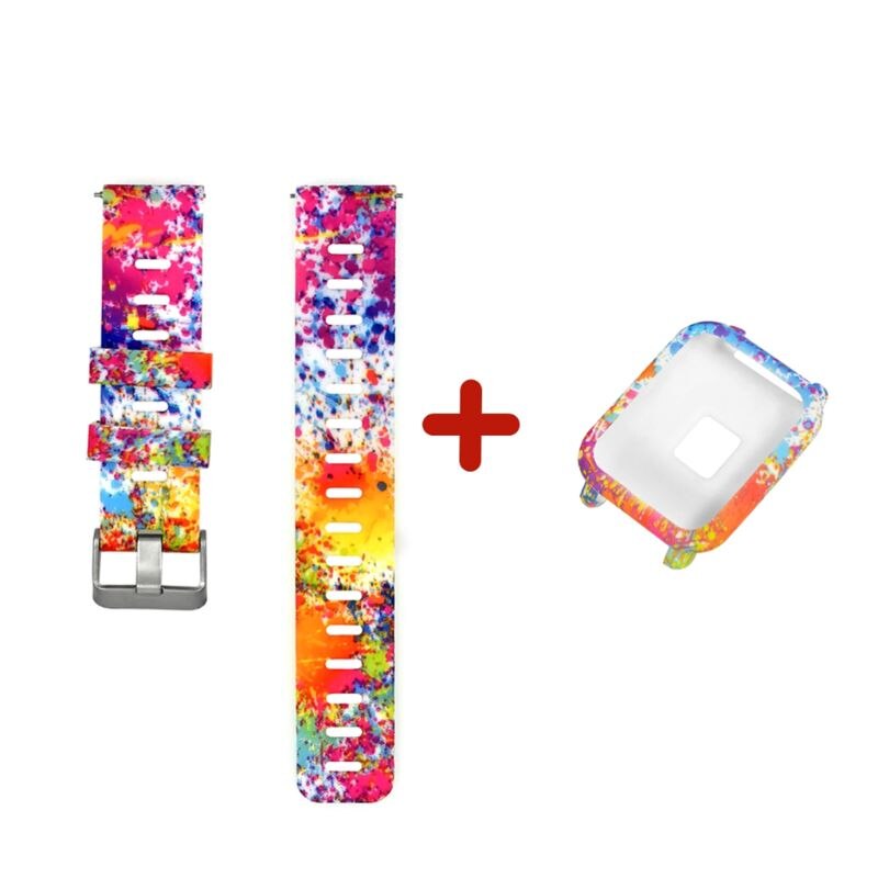 1Set Weiche Silikon Armband Handgelenk Strap Harte PC Schutzhülle Shell Haut Protector für Xiaomi Huami Amazfit Bip Bit jugend Sma: NO.6