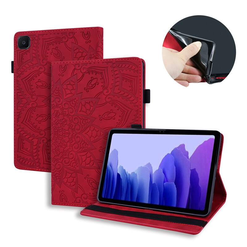 Case Voor Samsung Galaxy Tab A7 10.4 Inch SM-T500 SM-T505 T507 Leather Cover Voor Samsung Galaxy Tab Een 7 A7 10 4 Tablet Case: Red