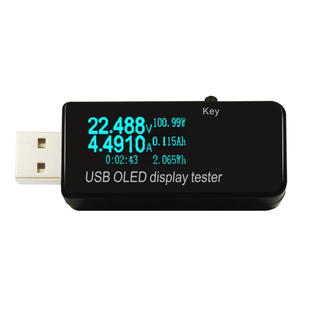 OLED USB Tester DC voltmeter stroom spanning 128x64 Meter Power Bank batterij Capaciteit monitor qc2.0 Telefoon oplader detector