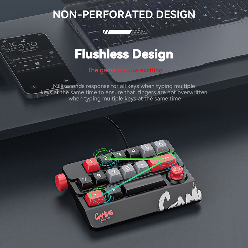 Mechanical Keypad 19 Key Macro Programmable Fully Swappable Mechanical Switch 12 Color RGB Light Gaming Mini Keyboard