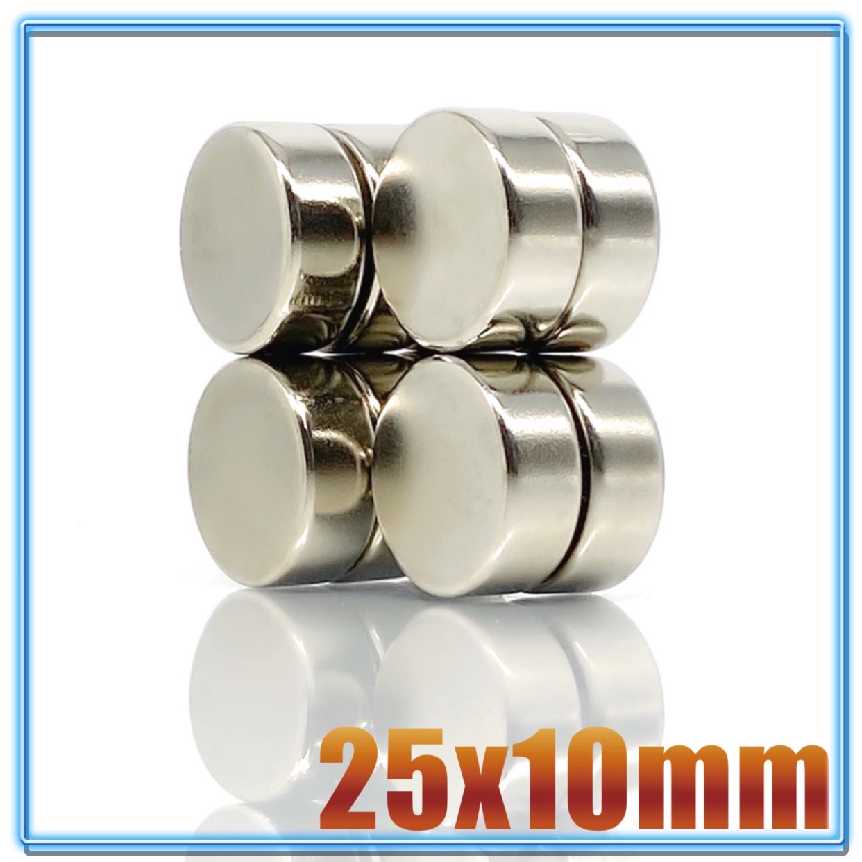 1 ~ 10Pcs 25X10 Mm Sterke Cilinder Zeldzame Aarde Magneet 25mmX10mm Ronde Neodymium Magneten 25X10mm N35 Disc Magneet 25*10 Mm