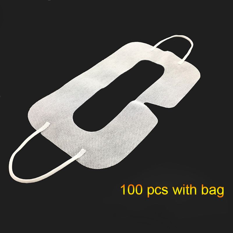 100 Stks/zak Wit Niet-geweven Stoffen Eye Pads Wegwerp Sanitaire Eye Patch Gezichtsmasker Voor Htc Vive Playstation 3D virtuele