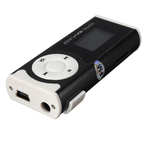 Mini-usb-clip-player,  mp3- spieler-lcd-bildschirm , 16gb mini-sd-tf-kartensteckplätze
