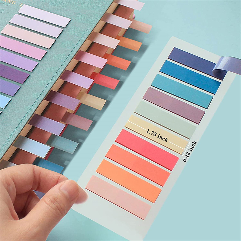 Morandi Colors Pestañas adhesivas para anotaciones de libros, pegatinas de índice de clasificación de archivos, para material escolar y de oficina