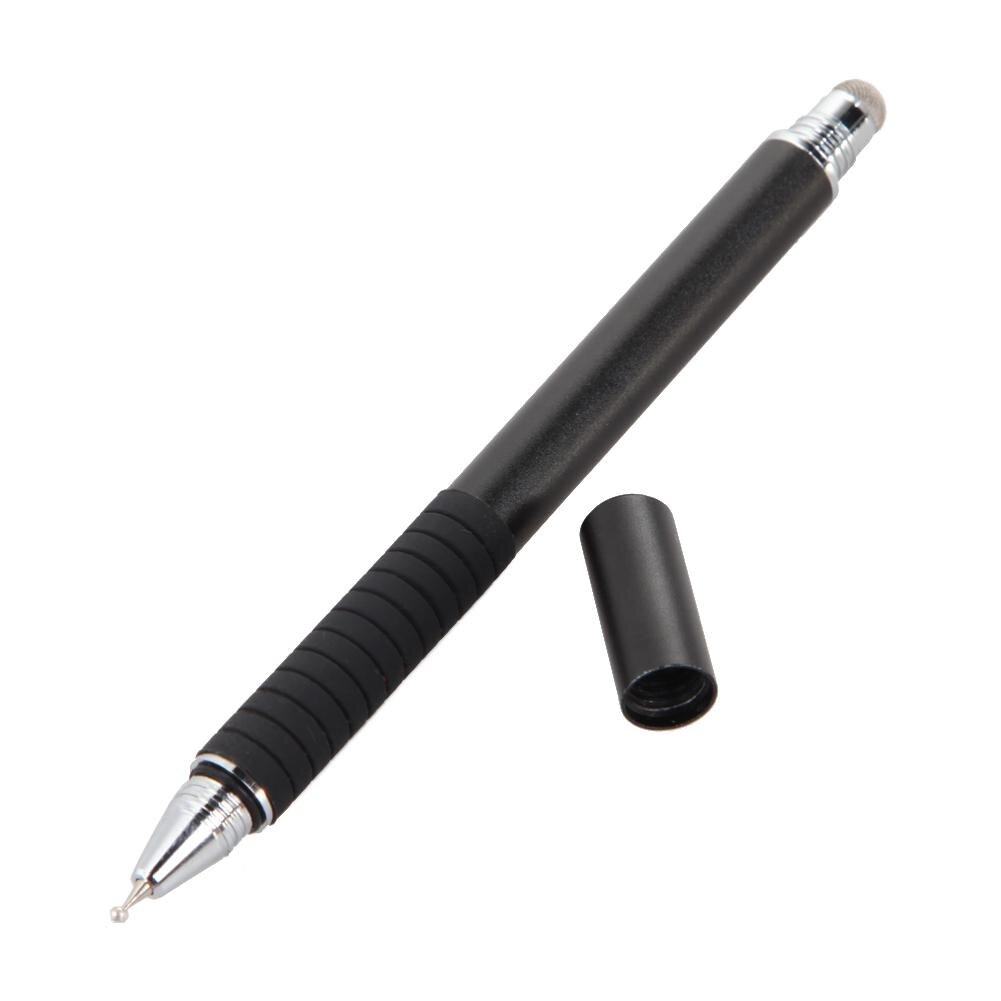 2 in 1 Mutilfuction Fine Point Round Thin Tip Touch Pen Capacitive Stylus Pen for iPad iPhone All Mobile Phones Tablet: Black
