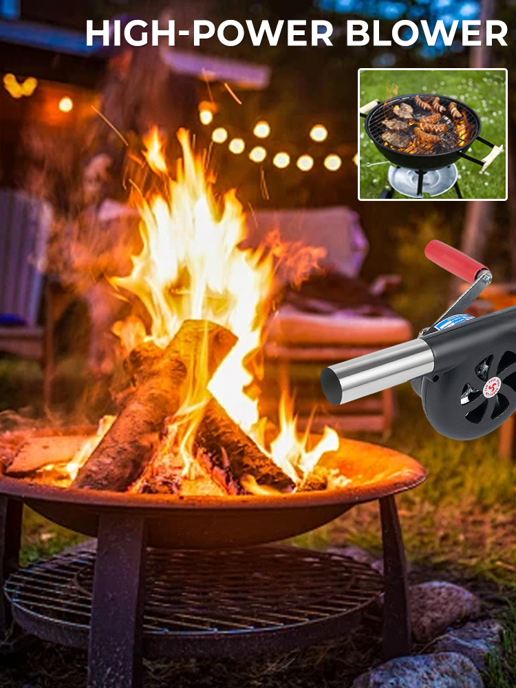 Outdoor Draagbare Handblazer Huishoudelijke BBQ Houtskool Verbranding Blower Snelle Houtskool Brandende Kleine Föhn BBQ Tool Camping
