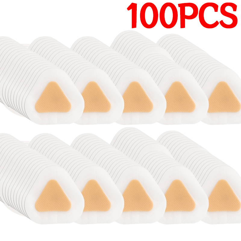 100PCS Schmerzen Relief Gel Ferse Schutz Fuß Patches Klebstoff Blister Pads Hydrokolloid Ferse Liner Schuhe Aufkleber Gips Fuß Pflege