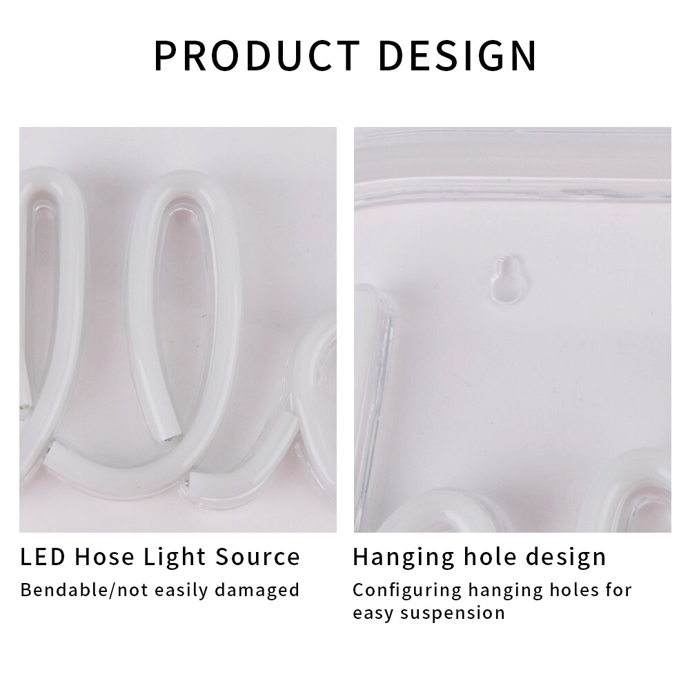 Led hej neonskylt ljus bokstäver neon dekorationer lampa panel för julfest bröllop rum dekor vägglampa