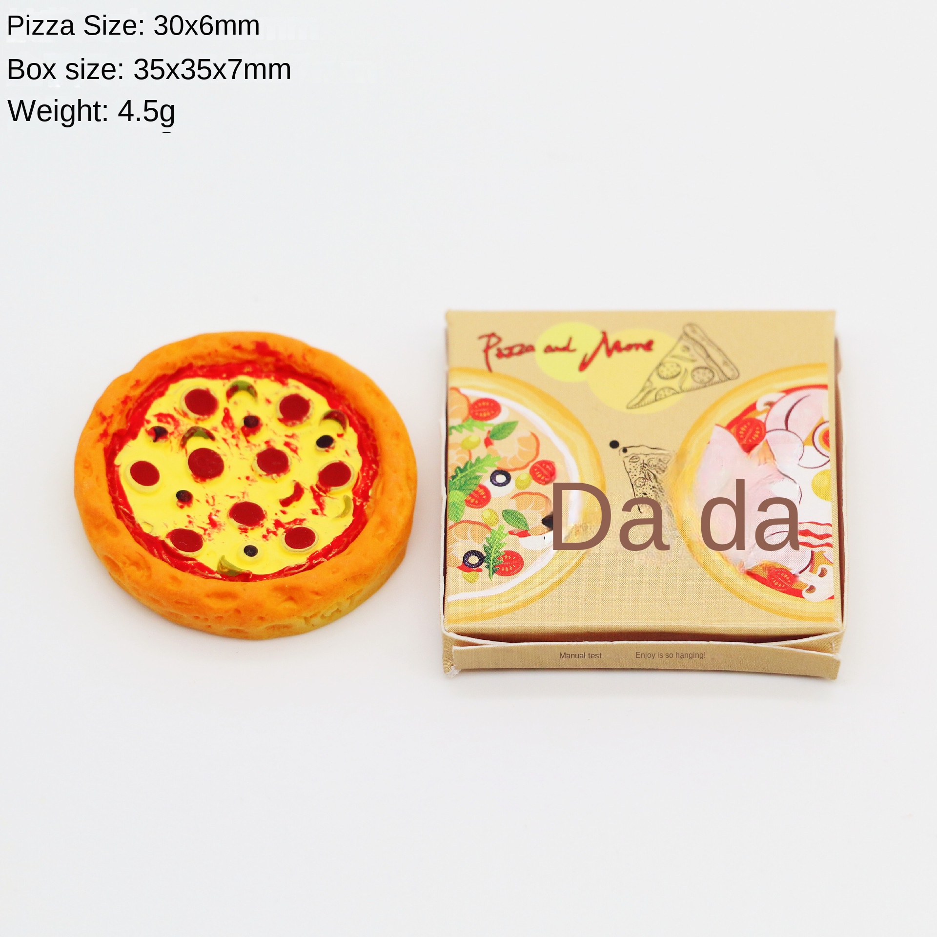 1:12 Miniatuur Pizza Met Verpakkingsdoos Model 1Set Keukenvoedsel Poppenhuis Home Decor Speelgoed Poppenhuis Doen Alsof Speelgoed Accessoires