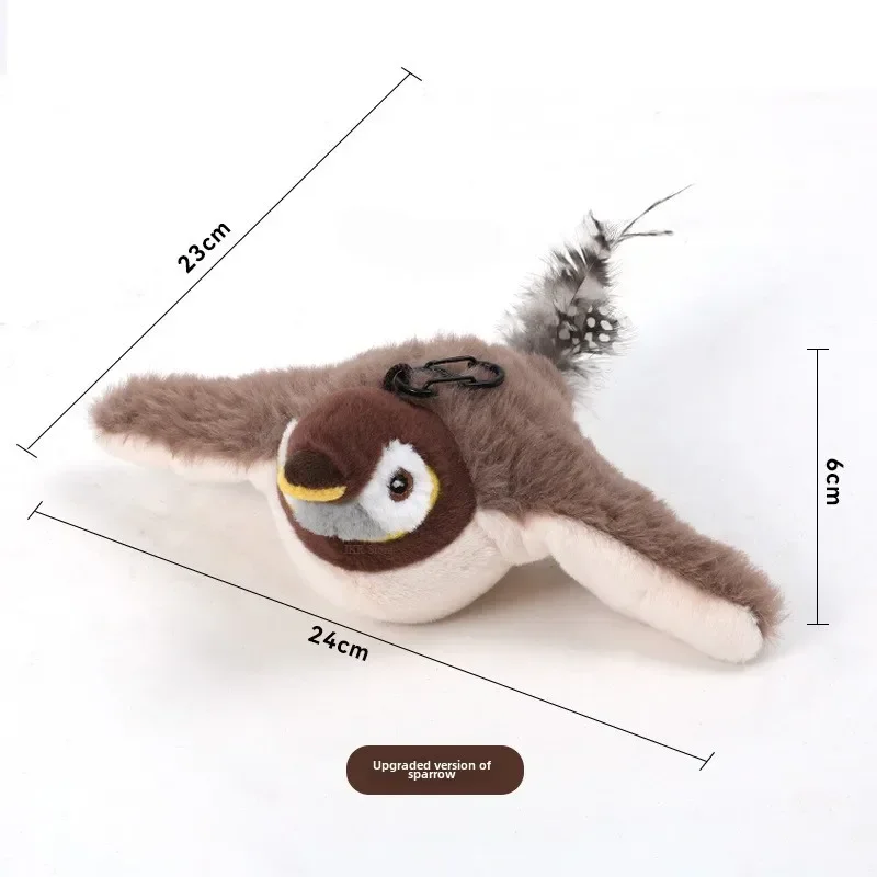 Interactive Cat Toys Rechargeable Flying Bird Cat Toys Chirping Clapping Birds (cannot Fly) Cats Pet Products Dog Toy For