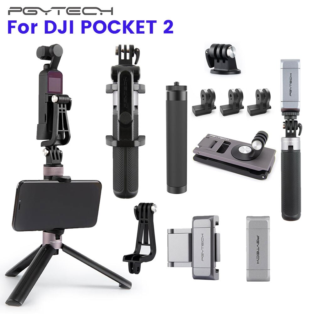PGYTECH DJI POCKET 2 Adapter uchwyt na telefon plecak klip statyw do Selfie dla DJI Osmo kieszeń/kieszeń 2 akcesoria