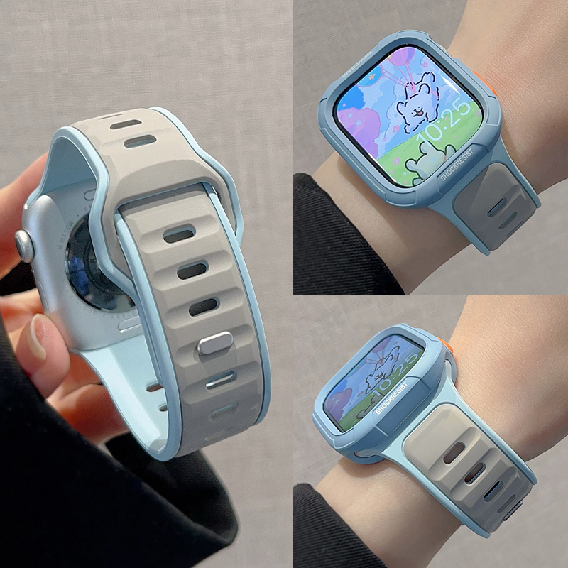 Silicone Strap for Apple watch ultra2 band 49mm Series 10 46mm correa Sport bracelet iwatch 9 8 7 6 5 SE 42-45mm 44mm