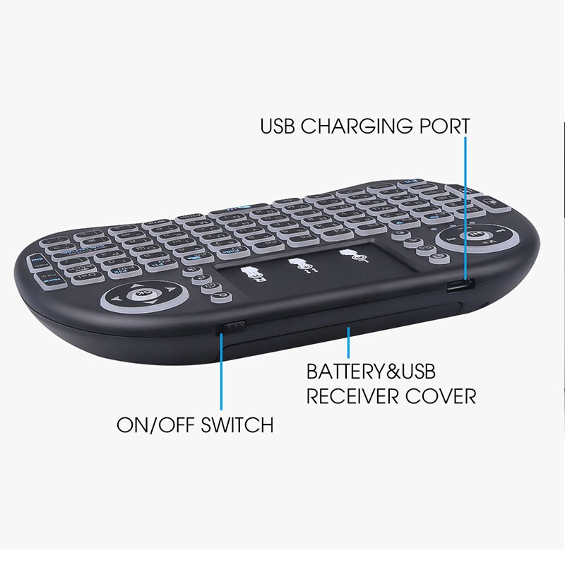 2.4G Wireless Mini Keyboard With Touch Pad Remote Control For PC Laptop Android TV Box Smart TV For Raspberry Pi 4 Model B 3B 2B