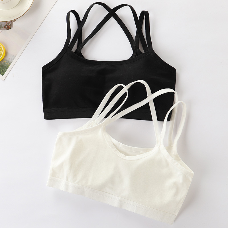 Sutiã para meninas 12 anos de algodão sutiã de treinamento adolescentes lingerie ginásio respirável topos roupa interior 8-16t