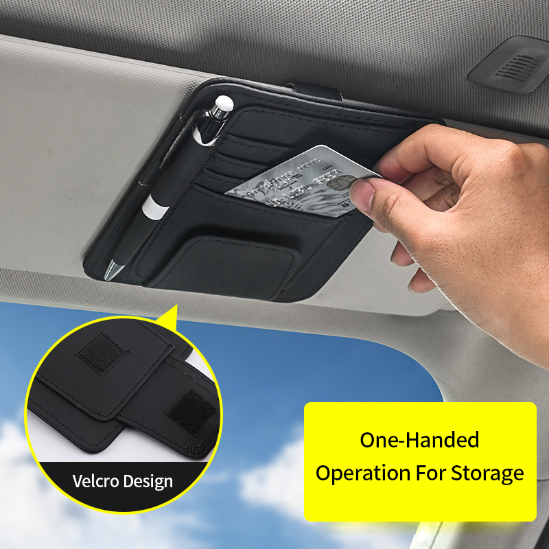 Organizador de viseira de sol do carro multi-bolso acessórios interiores para suprimentos de carro novidade abarth 595 acessórios ioniq 5