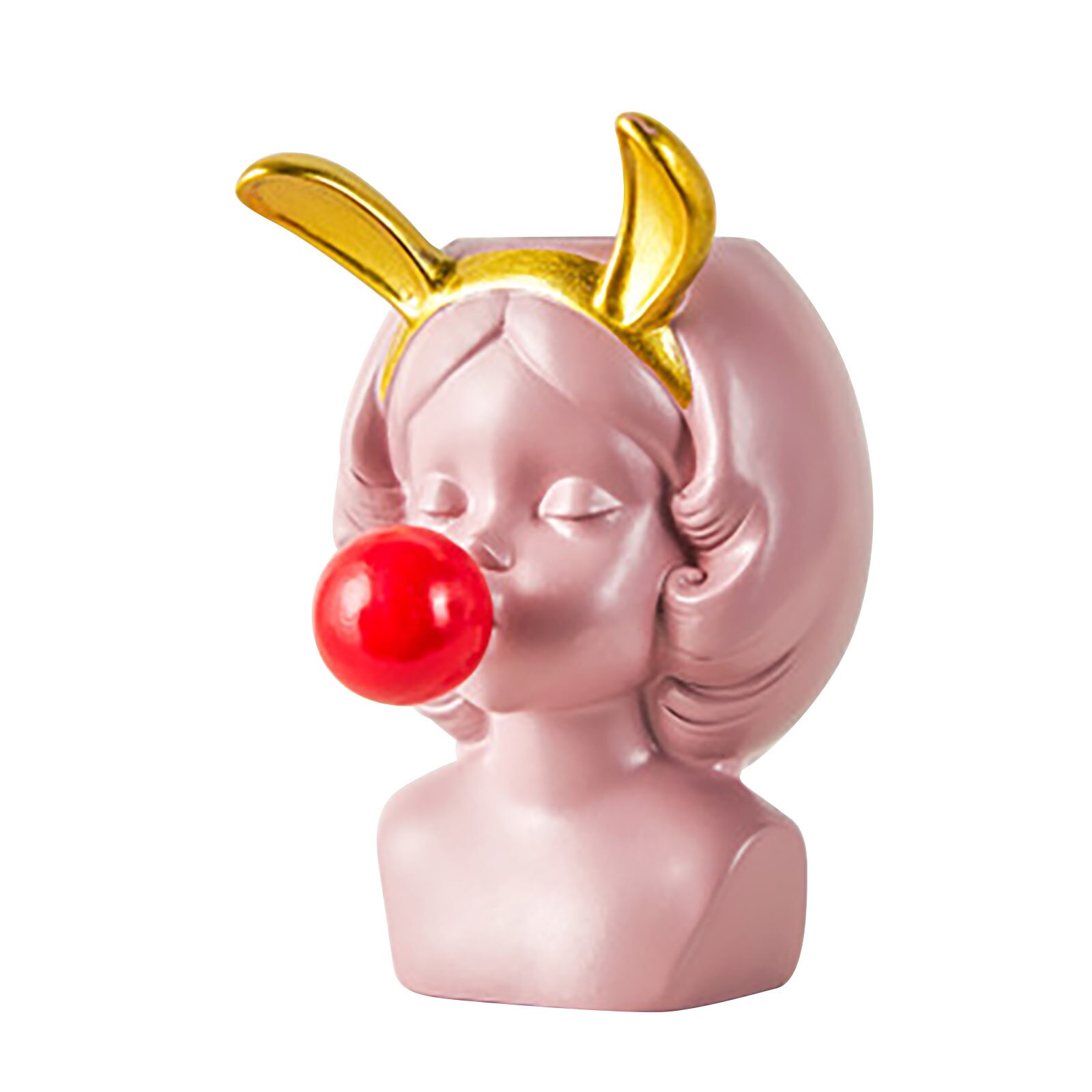 1/3Pc Meisje Bellen Blazen Vaas Novelty Cute Girl Succulent Planters Pot Desktop Vaas Decoratie Home Decor Micro landschap Ваза: 1 Rabbit pink