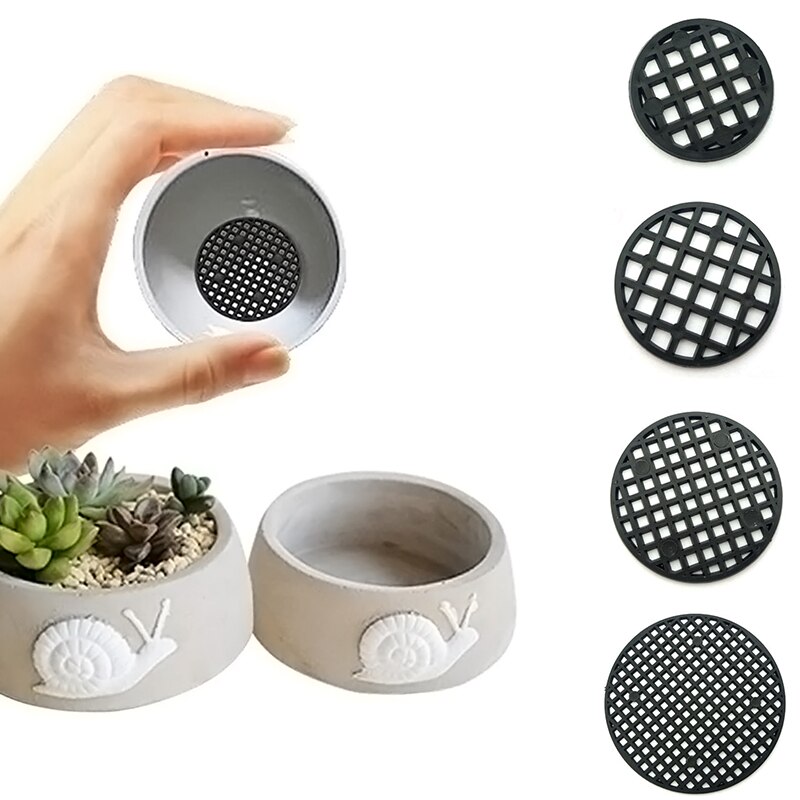 20Pcs Bottom Grid Mat Multi-function Flowerpot Mesh Pad Hole Mesh Mats Bonsai Basin Bottom Breathable Gasket Gardening Accessori