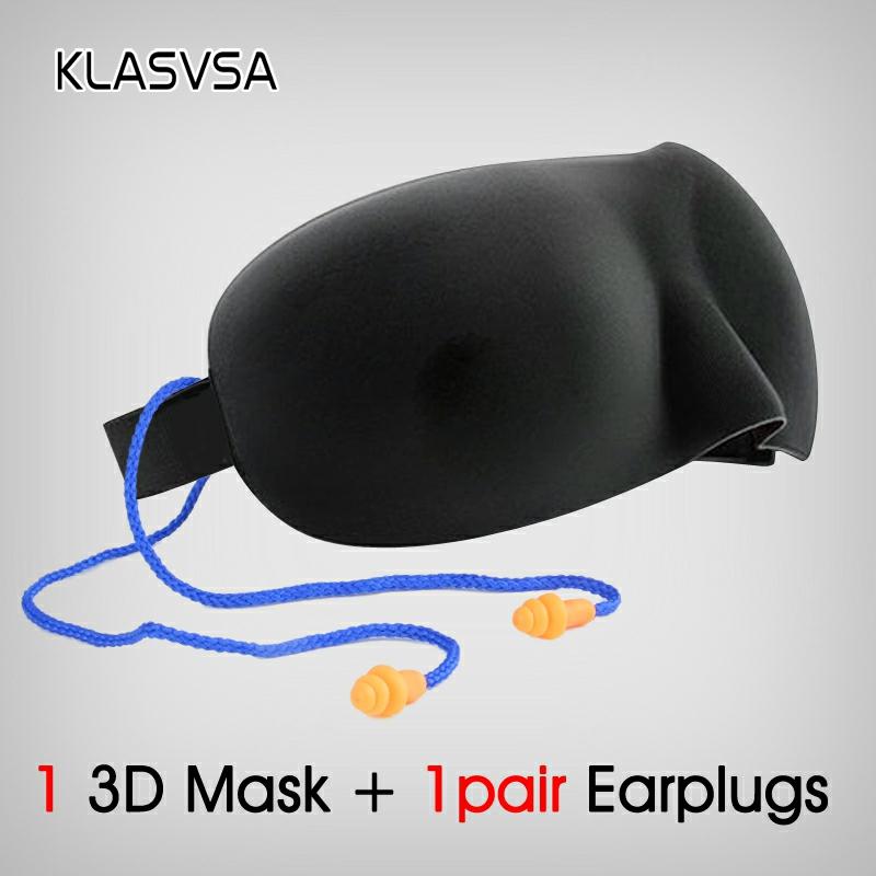 Klasvsa 3D Slaapmasker Voor Slaap Oordoppen Eye Maskers Massager Anti Lawaaierige Beauty Relax Relax Bandage Eyepatch Travel Eyeshade