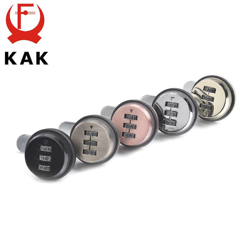 KAK Combinatie Kastslot Zwart/Zilver Zinklegering Wachtwoord Sloten Beveiliging Domotica Cam Lock Voor Brievenbus Kastdeur