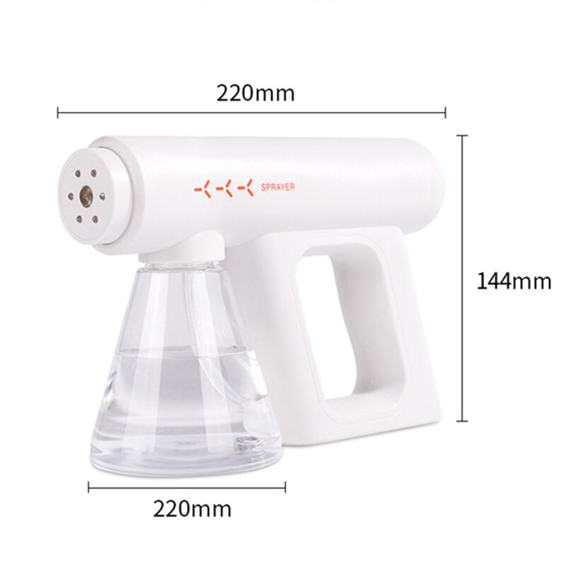 Indoor Electric Sanitizer Sprayer Machine Handheld Disinfectant Mist Fogger 2 Gear Adjustable Nano Atomizer 300ml