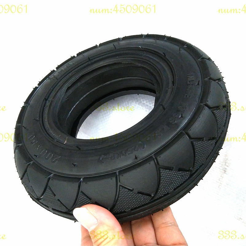BLACK 200 x 50 (8x2) TIRE solid/foam filled tire 200x50 for Razor E100 E125 E200 Scooter Solid Tubeless Tire
