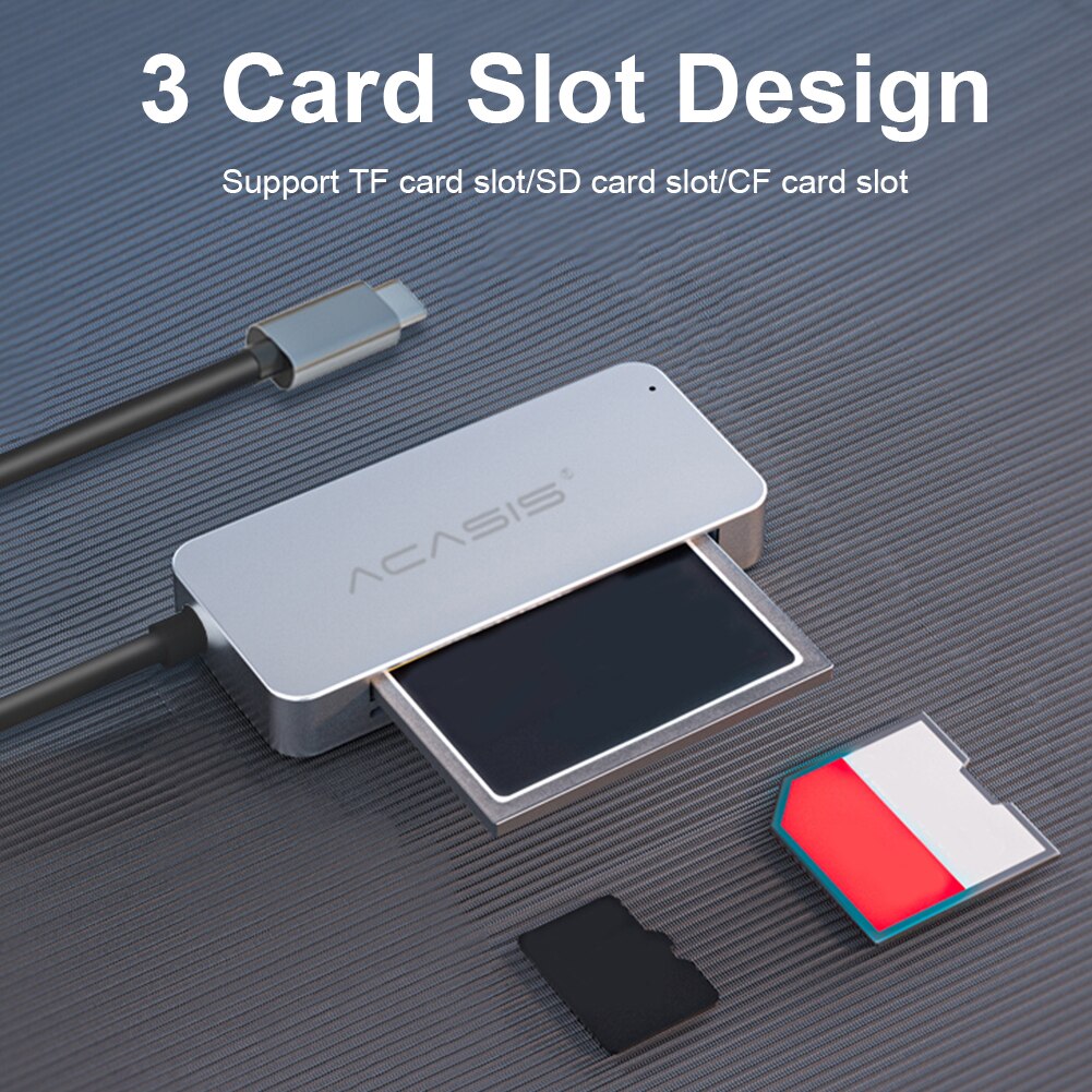 Multi Smart Cardreader SD Card Reader USB 3.0 Multi-Card Reader USB Type C to CF TF Secure Digital Card Reader Adapter