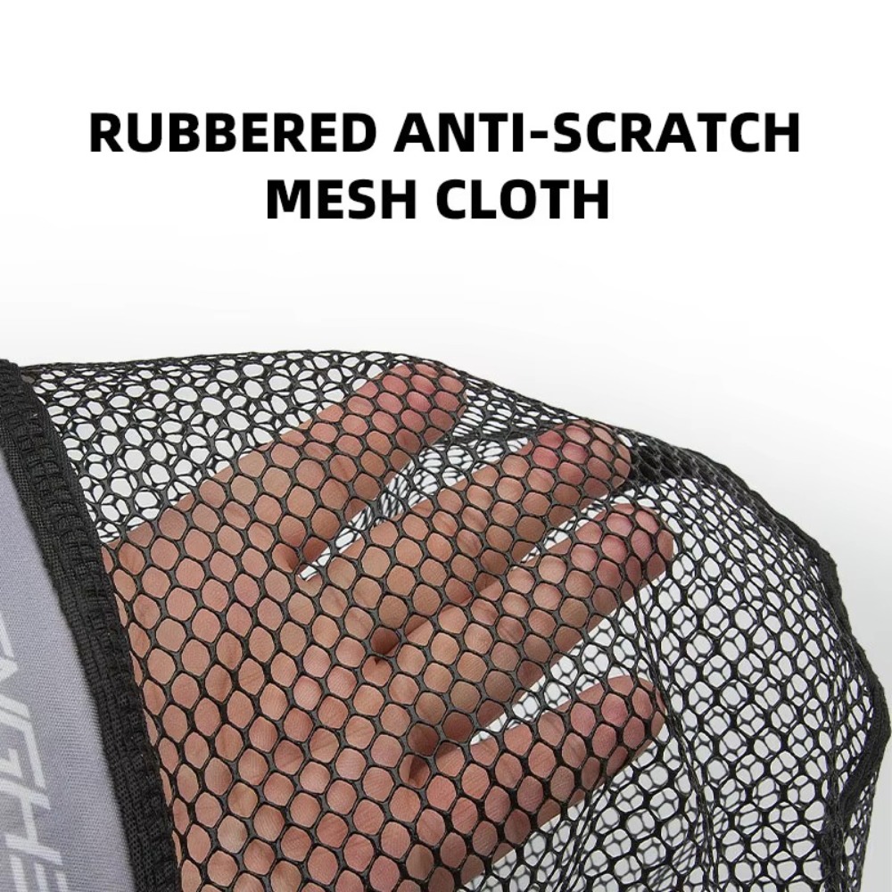 Rete da pesca portatile in tessuto nano maglia Testa anti-gancio Approfondimento Guadino da pesca Accessori per attrezzi da pesca neri