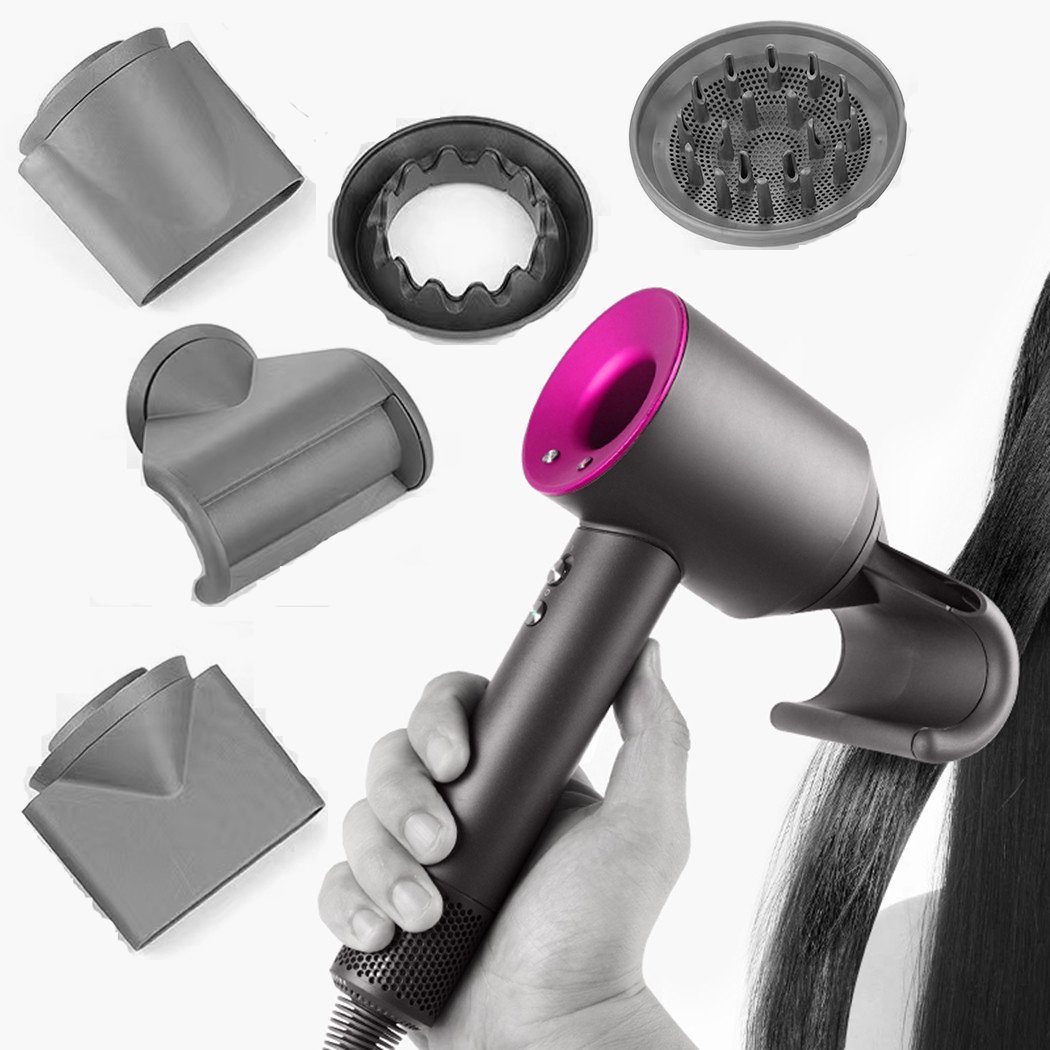 Strumento di attacco ugello anti-volo per Dyson per asciugacapelli supersonico attacco vola via HD01 finitura lucida liscia effetto Coanda