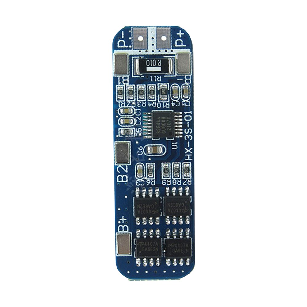 Placa de protección de batería de litio HX-3S-01 18650, módulo de cortocircuito Protector de sobredescarga, sobrecorriente